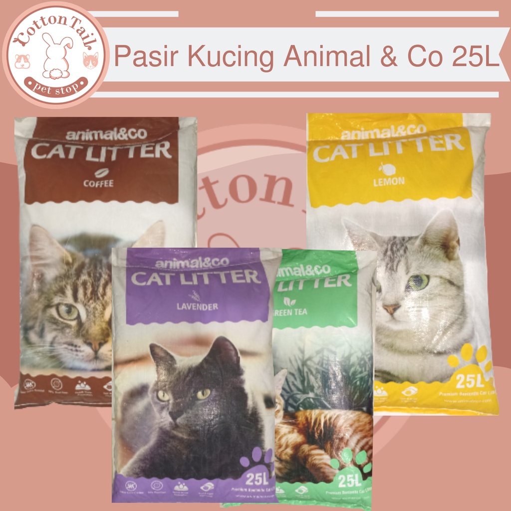 Pasir Kucing Animal &amp; Co 25 Liter - Pasir Kucing Animal &amp; Co Gumpal Wangi 25L