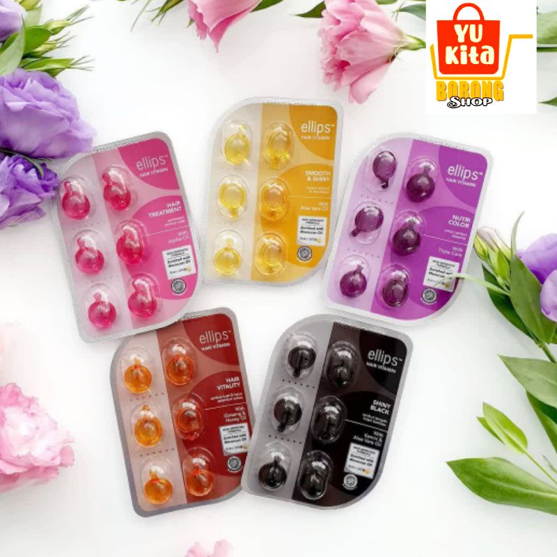 ELLIPS VITAMIN RAMBUT ELIPS / ELLIPS HAIR VITAMIN RAMBUT ISI 20 BUTIR / 1/2 LEMBAR ISI 10 BUTIR / ISI 6 BUTIR-2