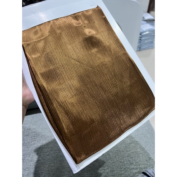 Pashmina Malay Silk Texture Premium Shawl Rayya Silk-Gold