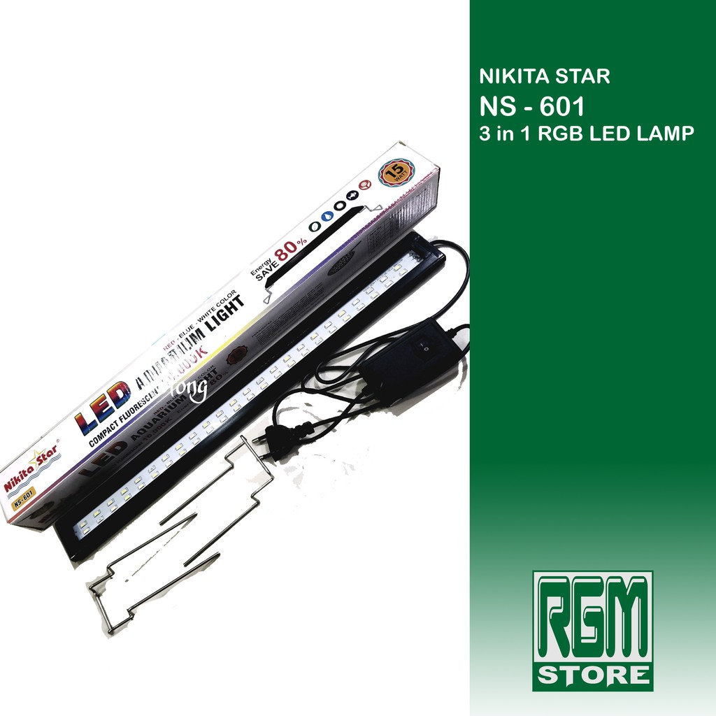 nikita star ns - 601 ns601 3 in 1 Lampu LED aquarium aquascape murah