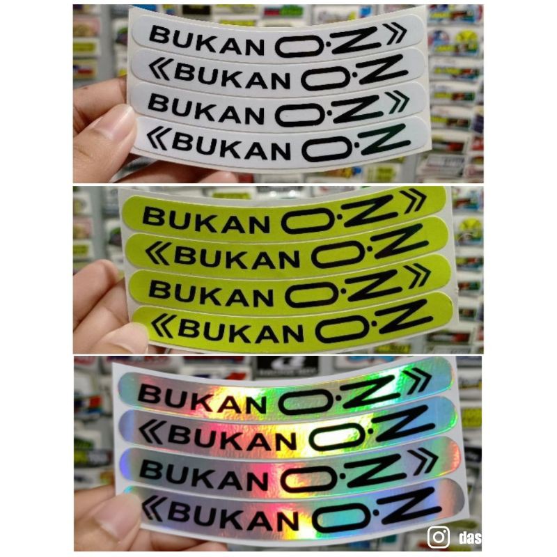 sticker print cut velg BUKAN O.Z