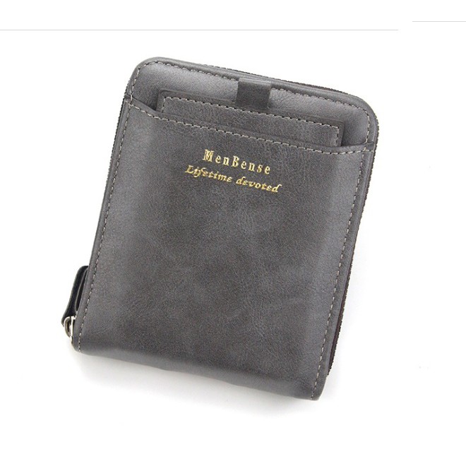 BISA COD MEN BENSE Dompet Pria Wanita Model Pendek Resleting Luar Bahan Kulit Sintetis Original-7