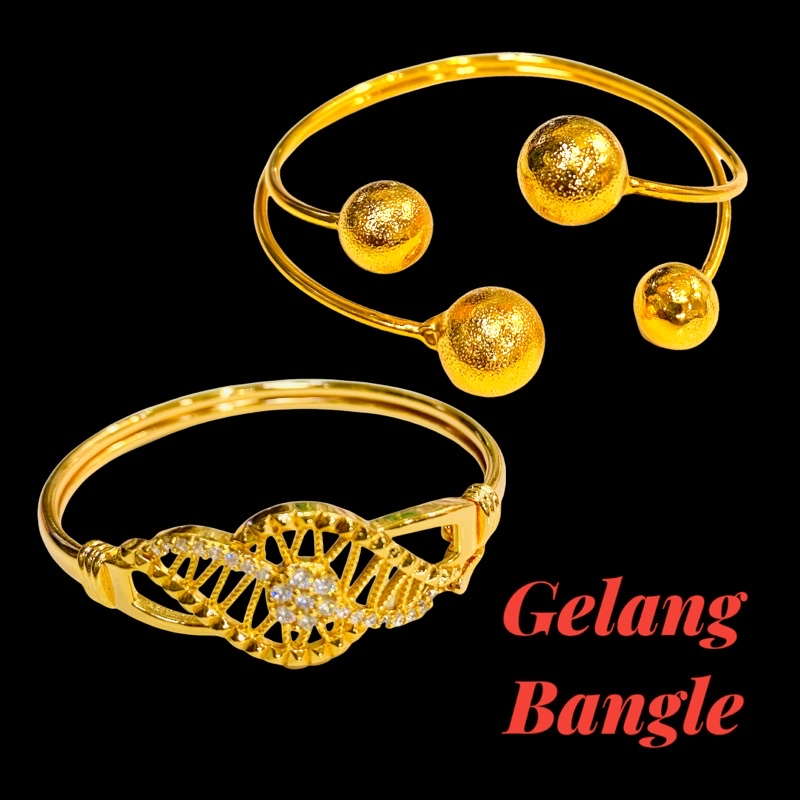 Gelang tangan wanita //gelang bangle//perhiasan wanita//gelang//gelang buka’an lapis emas