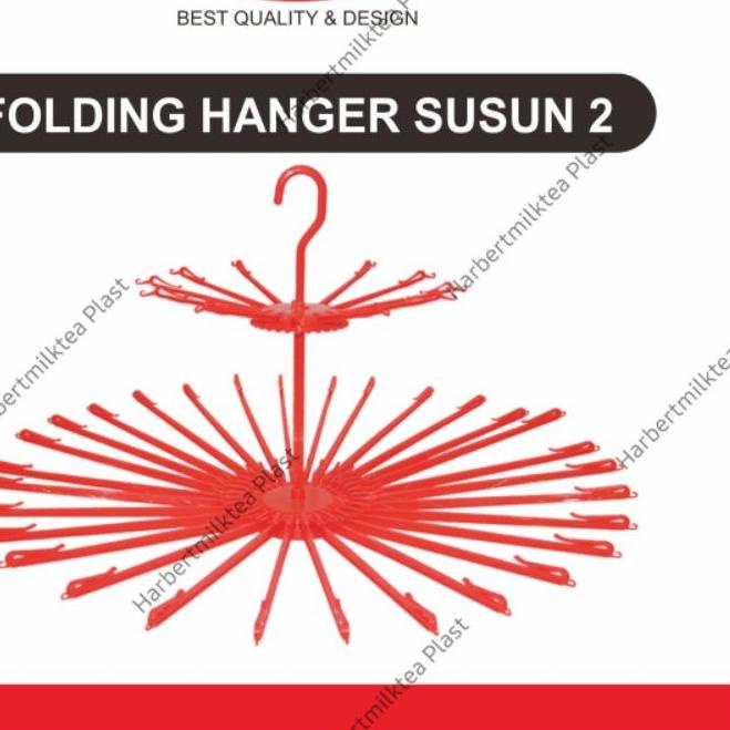 ☈ Folding hanger 30 stik susun 2 Owl plast/gantungan baju bayi plastik/Folding hanger 24 stik susun 