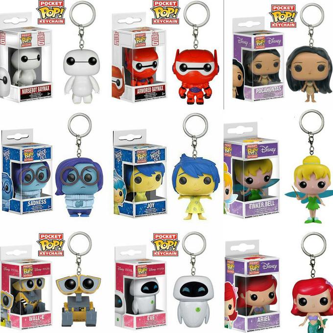 Funko POP Keychain Mix (Disney, Baymax, InsideOut, Pocahontas, Ariel)