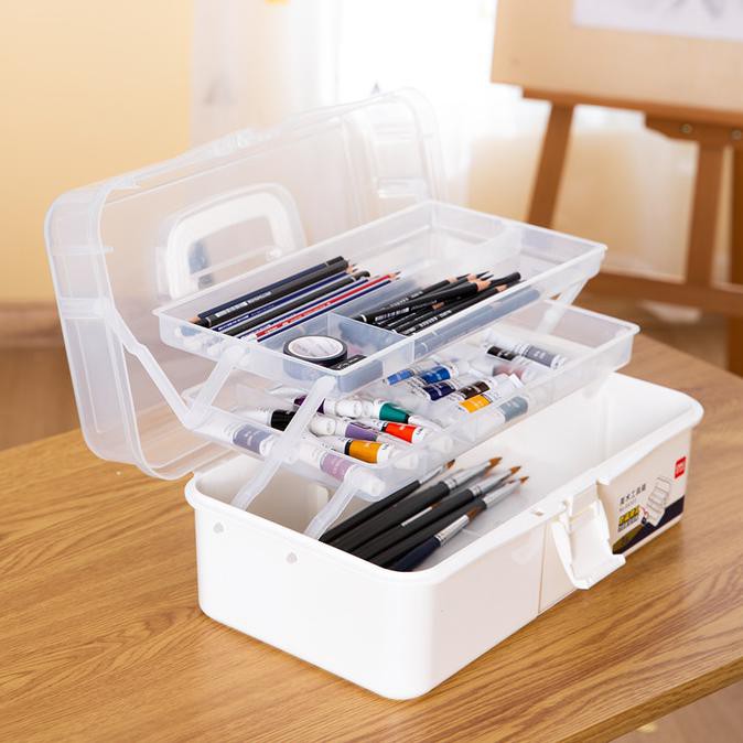 

Deli Large Art Toolbox Kotak Peralatan Seni 6802 68303 - 37x21x16cm