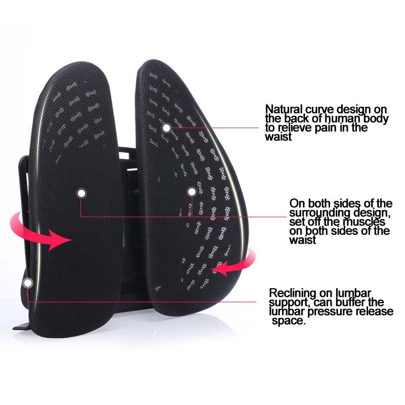 Sandaran mobil / matras sandaran mobil / alat sandara kursi Terapi Pinggang LOCEN Sandaran Kursi Ergonomic Adjustable Lumbar Back Support - TY3120 / Car Seat Lumbar Support Universal Ventilate Seat Waist Cushion For Office Home Car Interior Accessories