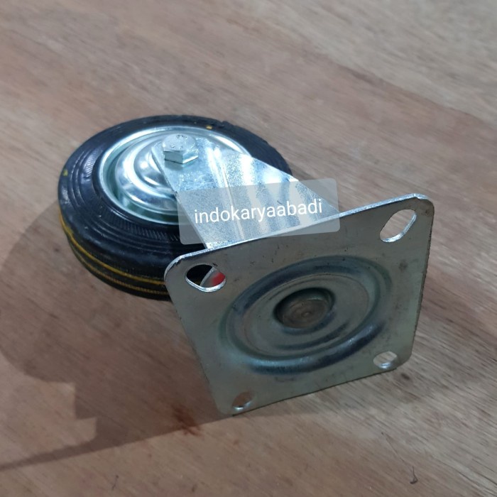 Gt3B2 Roda Ban Hidup 4" Karet / Etalase Troli Trolley Serbaguna Inch Bagus Ff3G20D32