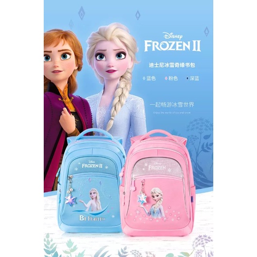 Tas Sekolah Disney Frozen Untuk Anak Perempuan Elsa Anna Olaf Ransel Ortopedi Bahu Siswa TK/SD/SMP Kapasitas Besar