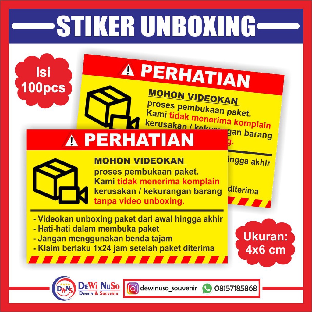 

Stiker Unboxing