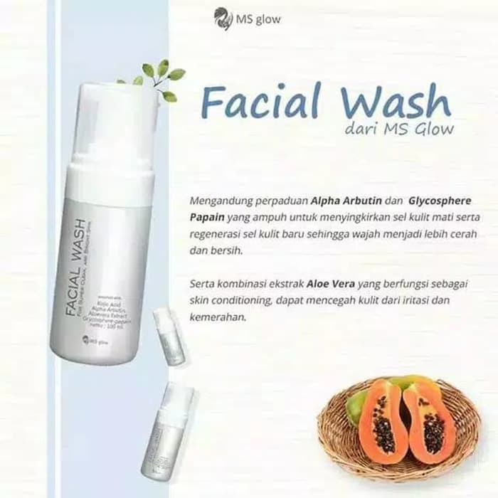 Sabun Cuci Wajah Pembersih Kotoran Dan Mengangkat Sel Kulit MatiMS GLOW - FACIAL WASH