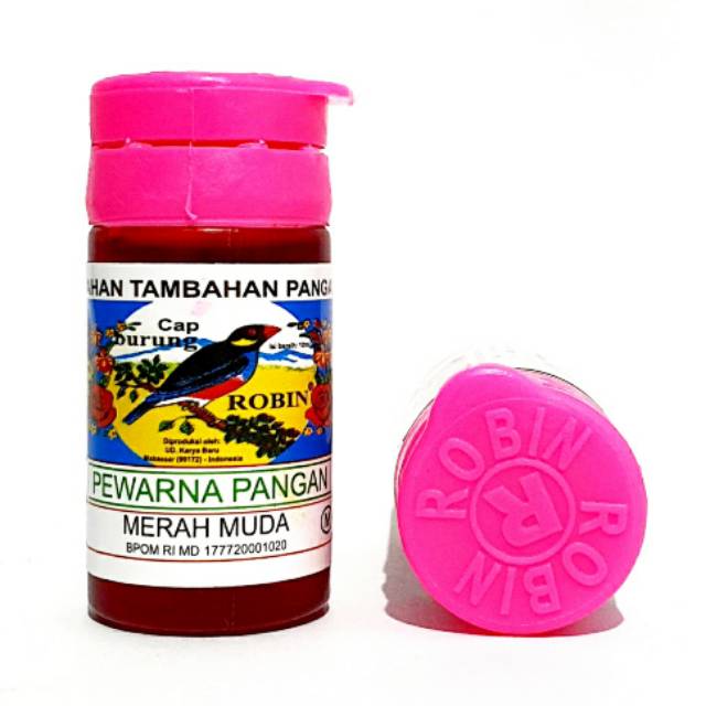 

3 Pcs Pewarna Merah Muda Cap Robin 12 ml food colouring bahan kue makassar Kasumba cair