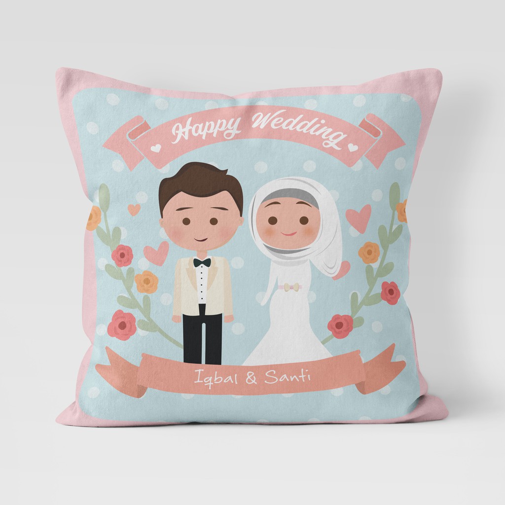 Bantal Custom Wedding Hijab Mewah  Shopee Indonesia