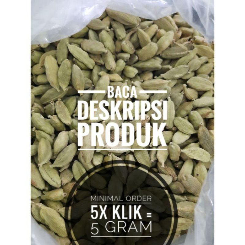 

Akarrempah Kapulaga Hijau / Kapulaga India Arab / Green Cardamom