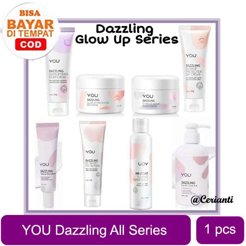 [Beli 3 Free Gift] YOU Dazzling All Series Face Cream Day Night Cream Face Wash Toner UV