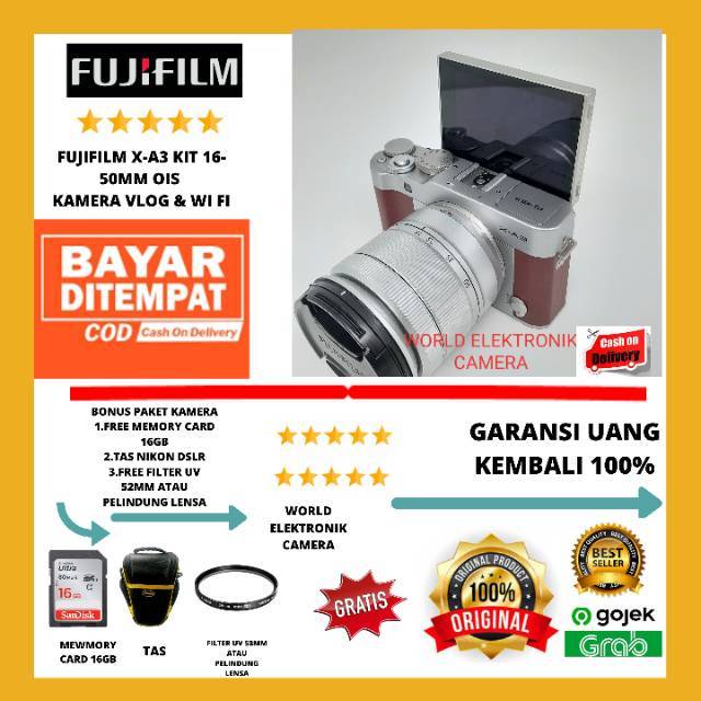 FUJI FILM X-A3 KIT 16-50MM FREE ACCESORIES KAMERA-3