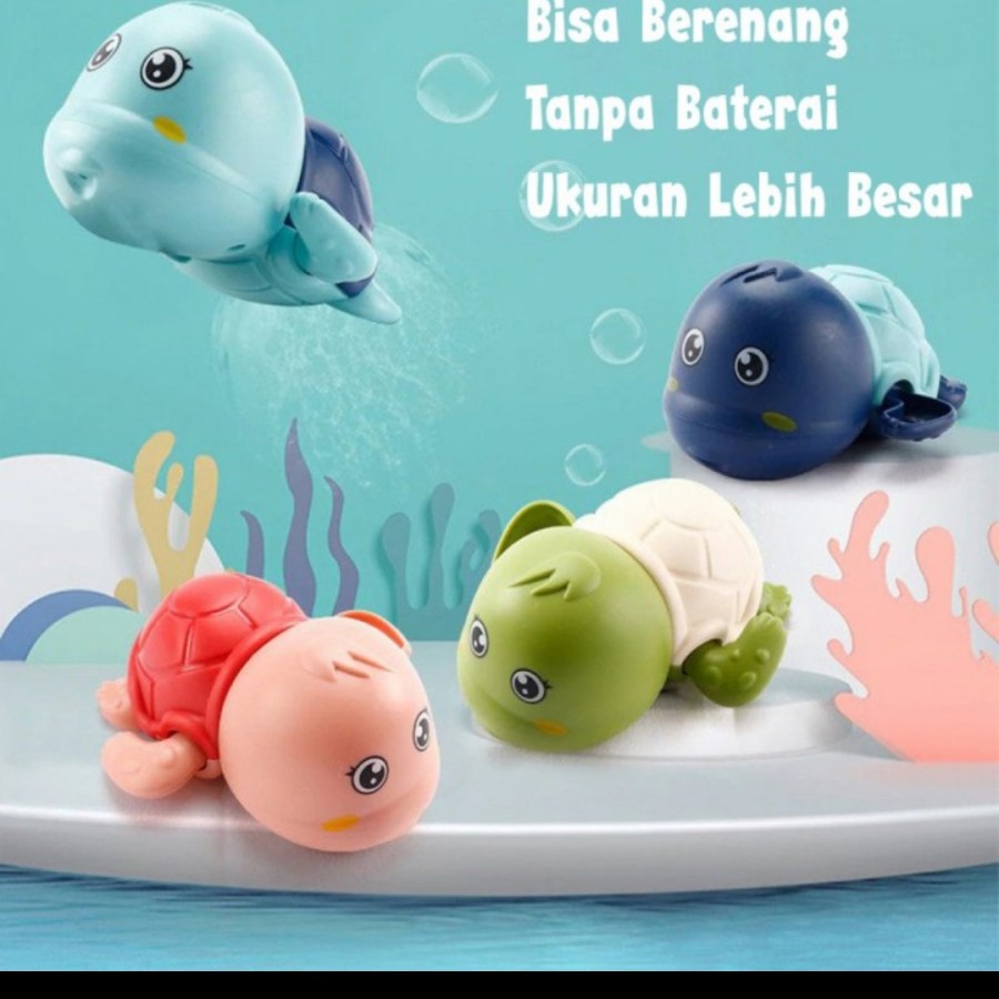 Kura Kura berenang mainan mandi anak bayi water toys bathtub edukasi