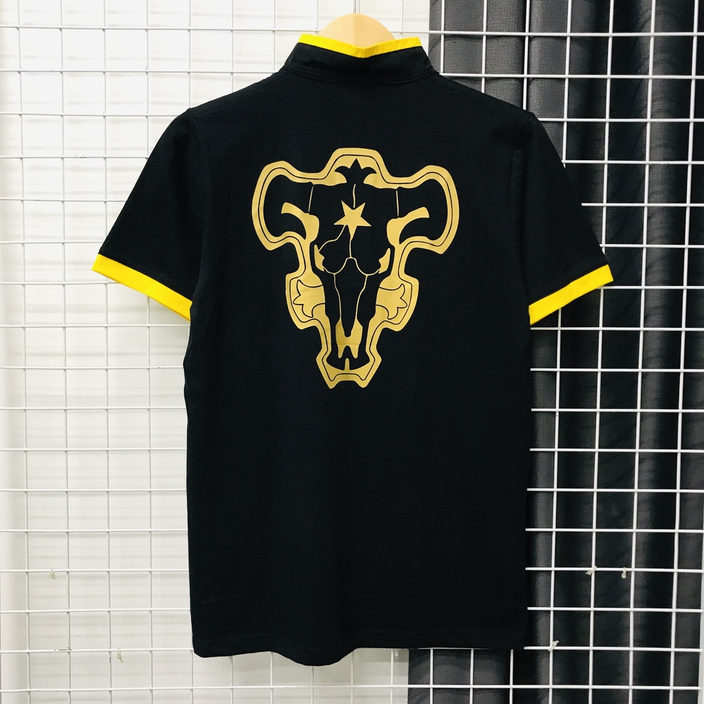 Kaos Polo Black Clover Blackbull Gold Anime