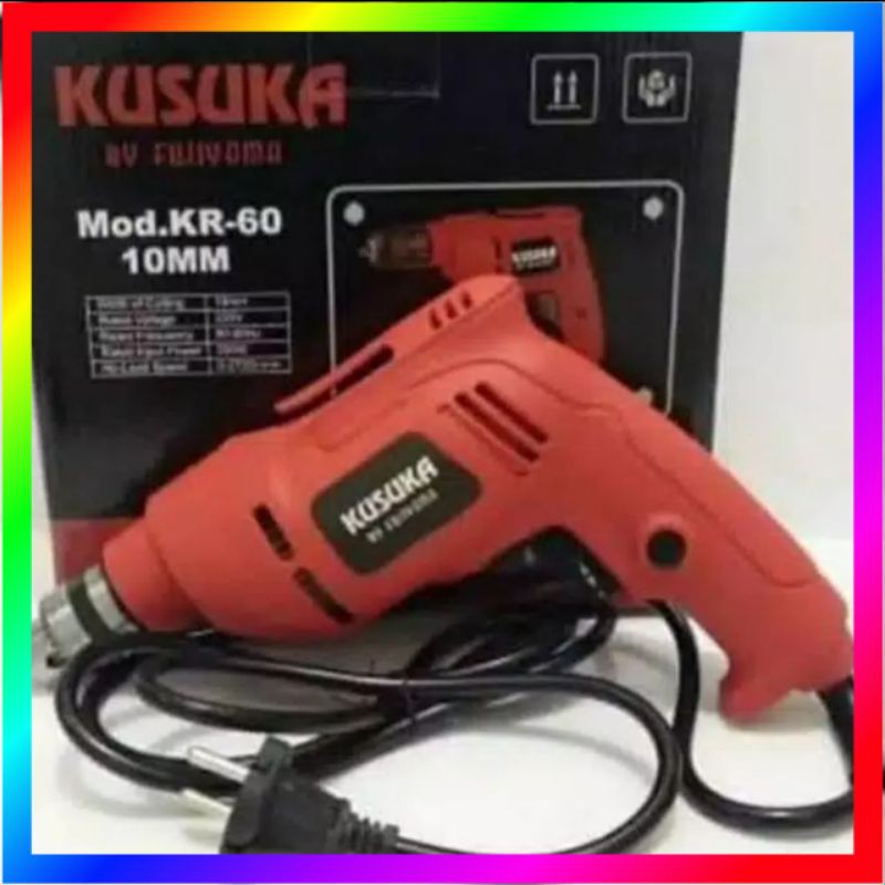 MESIN BOR KUSUKA 10 MM KR 60 ELECTRIC DRILL