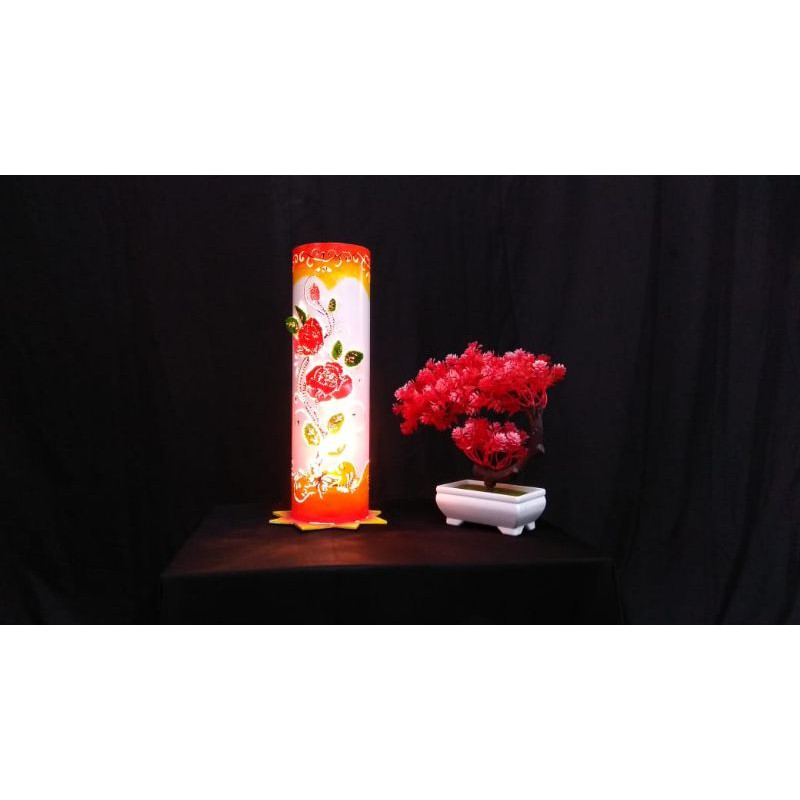 LAMPU HIAS DUDUK BUNGA MAWAR