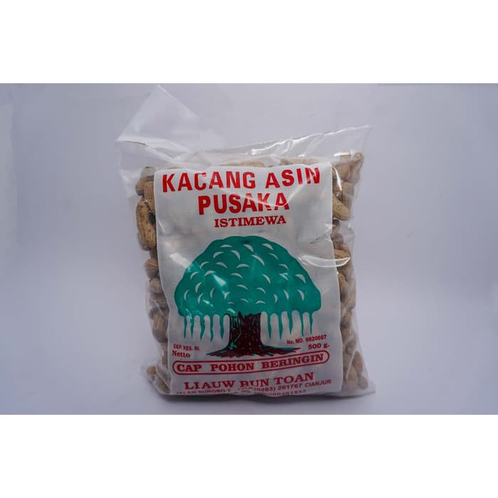 

Kacang Asin Pusaka Cap Pohon Beringin 1/2 Kg