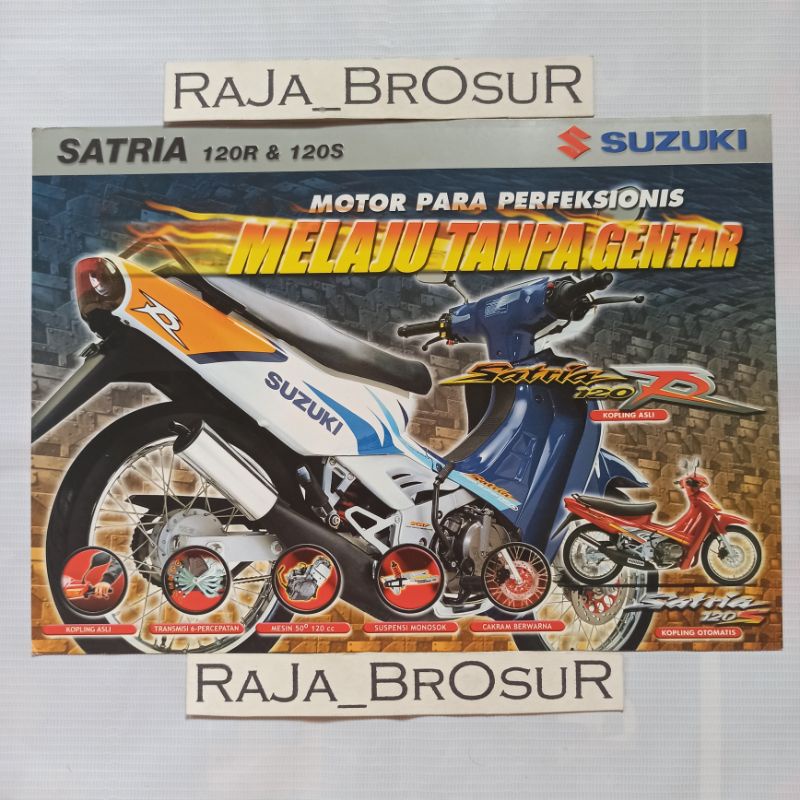 Poster brosur katalog flyer jadul lawas Suzuki Satria 120 Satria 120 S Satria 120R Satria 120 R Satr