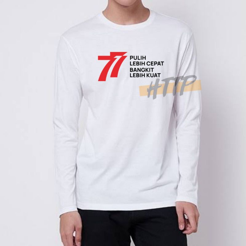 KAOS 77 HUT RI PULIH BANGKIT 17 AGUSTUSAN KEMERDEKAAN TSHIRT PRIA WANITA ANAK