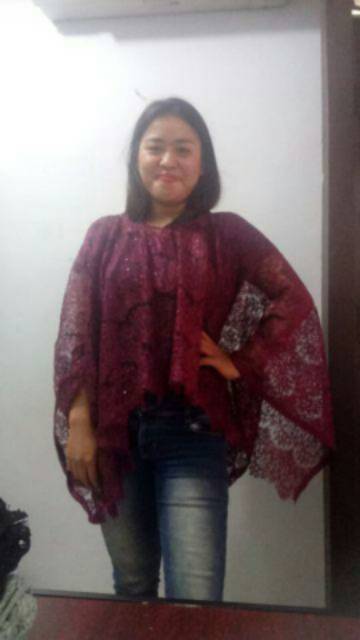 FLASH SALE KEBAYA MODERN BROKAT CAPE OUTER RANG RANG / CAPE BRUKAT GLITER ORIGINAL PRODUSEN