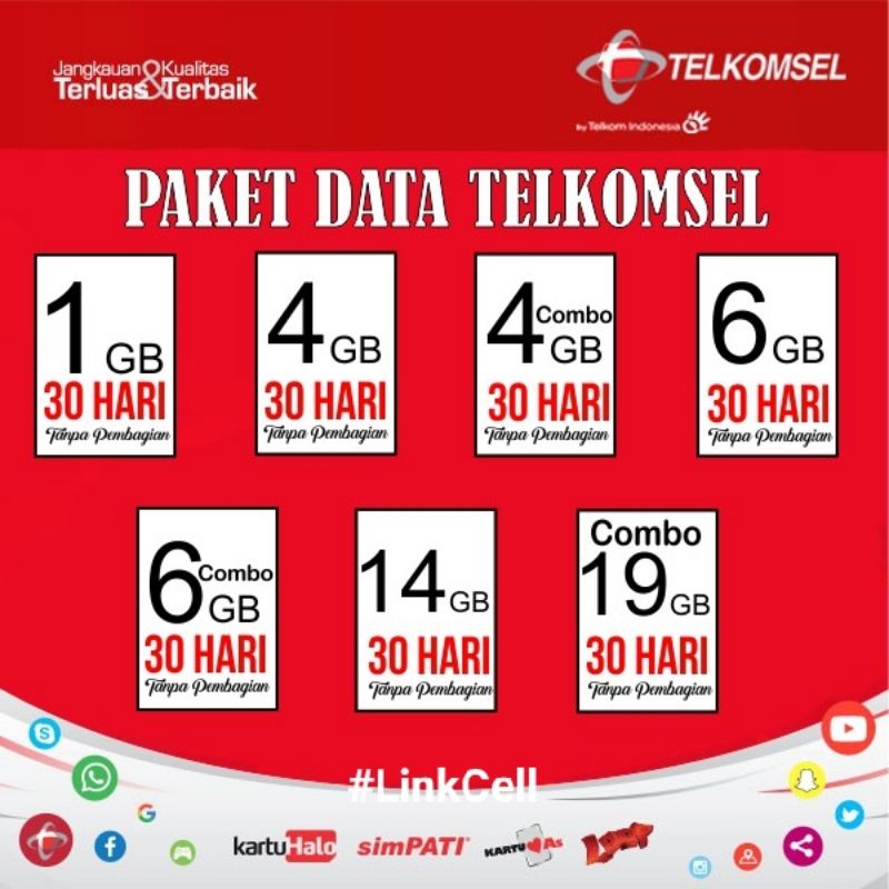 Jual Paket Data Flash Telkomsel Semua Zona Full 30 Hari Shopee Indonesia 2740