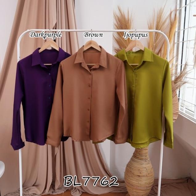 ➾ kemeja wanita / cewek lengan panjang warna polos - long hem ☀