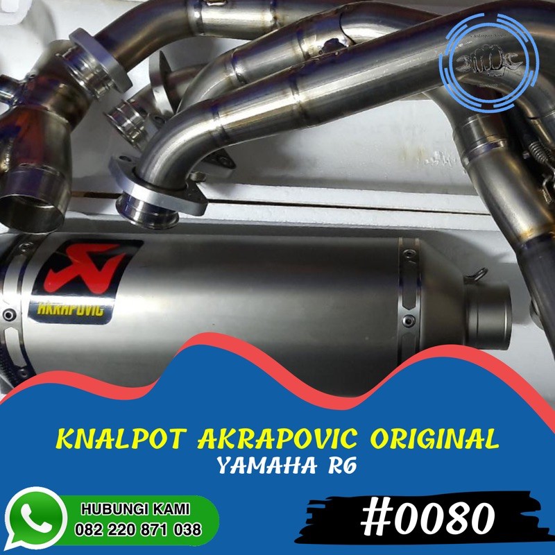KNALPOT AKRAPOVIC ORIGINAL UNTUK R6