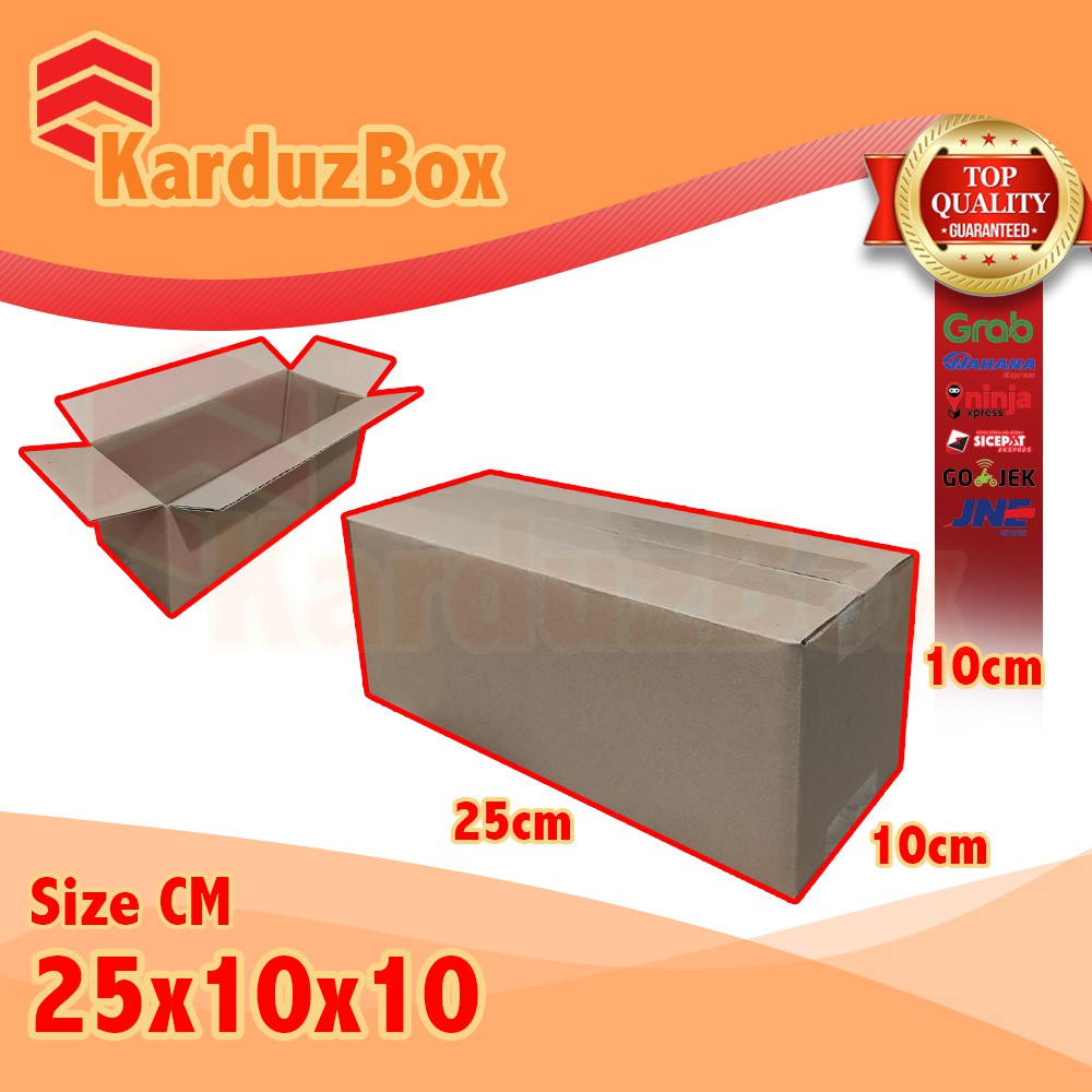 

25x10x10 kardus box packaging POLOS BARU
