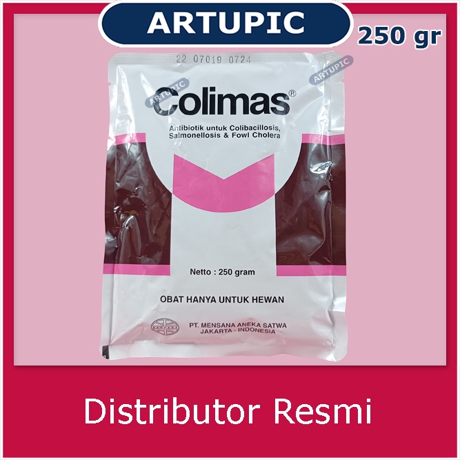 Colimas 250 gram Obat Collibacciolosis Salmonella Fowl Cholera Snot CRD Berak Kapur Kolera Koli