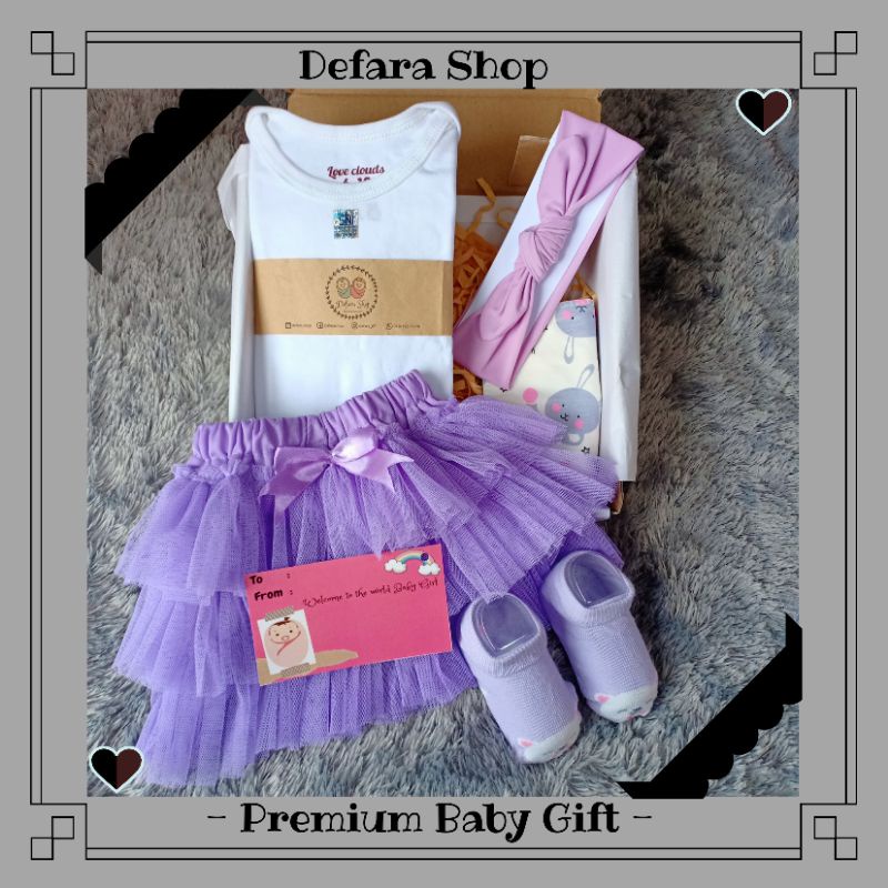 Hampers Bayi / Hampers Baby / Hampers Baby New Born  / Hampers Baby Premium / Kado Bayi New Born / Baby Gift / Hampers Bayi Murah-B13 (Putih-Ungu)