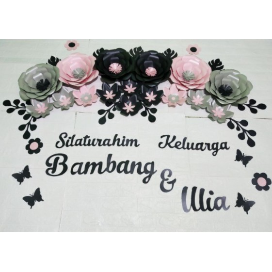 (FREE GIFT) paperflower murah/ dekorasi lamaran simple/ hiasan tunangan/hiasan lamaran/ backdrop lam