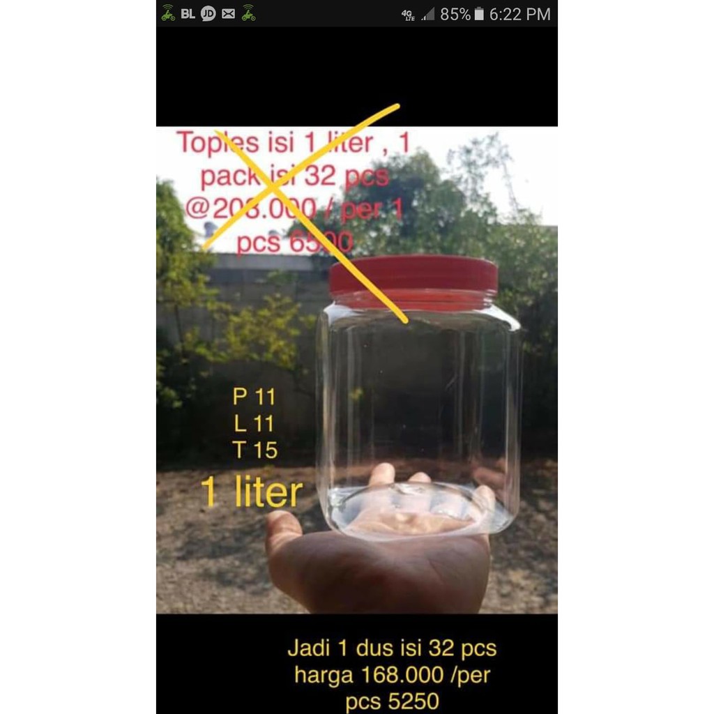 Toples plastik 1 liter