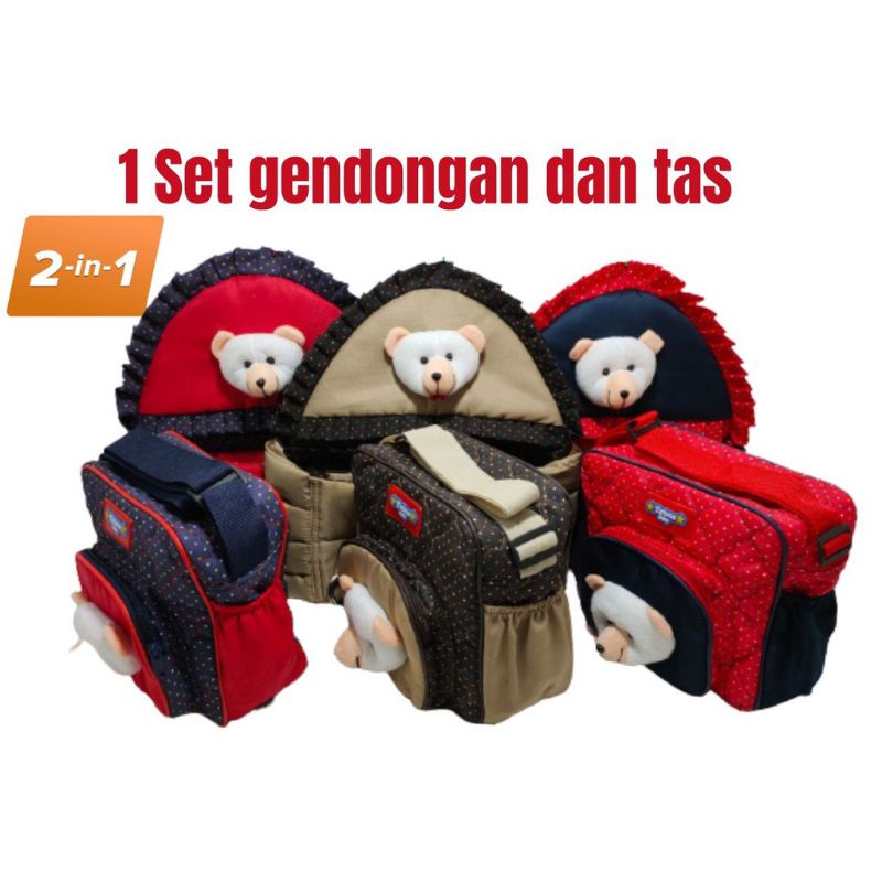 set gendongan dan tas bayi