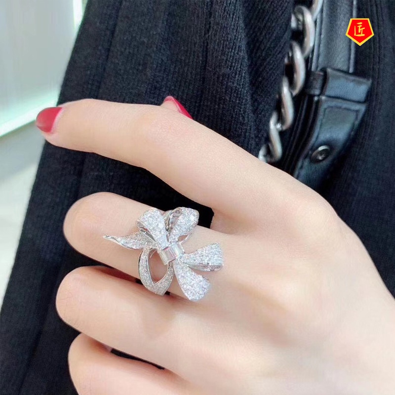 [Ready Stock]S925 Silver Fashion Luxury Butterfly Ring Female