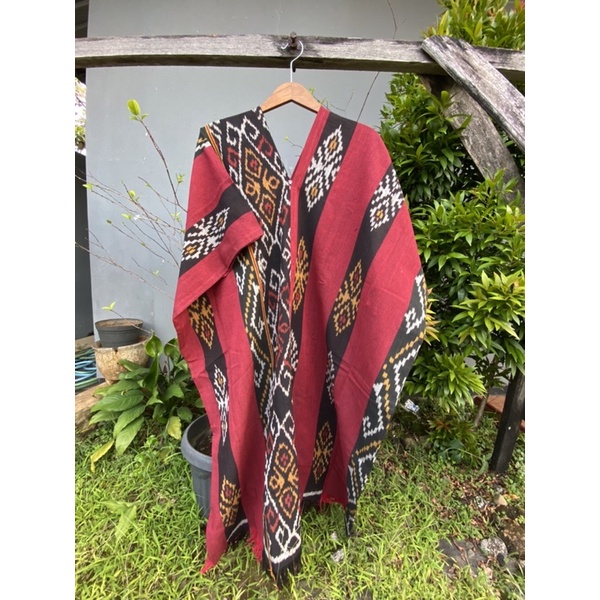 Sekala Baju Wanita Model Kaftan Bahan Tenun Blanket