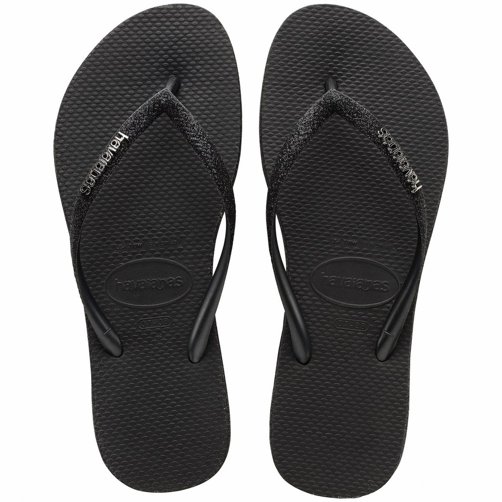 havaianas slim glitter silver