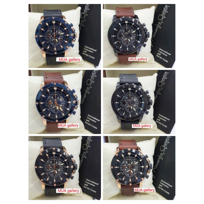 Jam tangan pria Alexandre Christie AC 6564 original