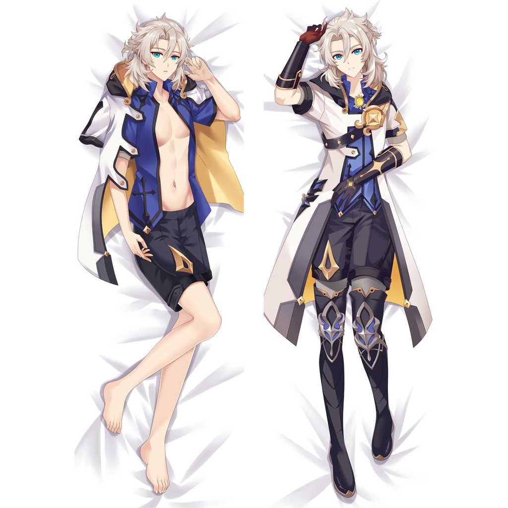 PREORDER Genshin Impact Albedo Cosplay Hugging Body Pillowcase Albedo Dakimakura Cover Costume Otaku
