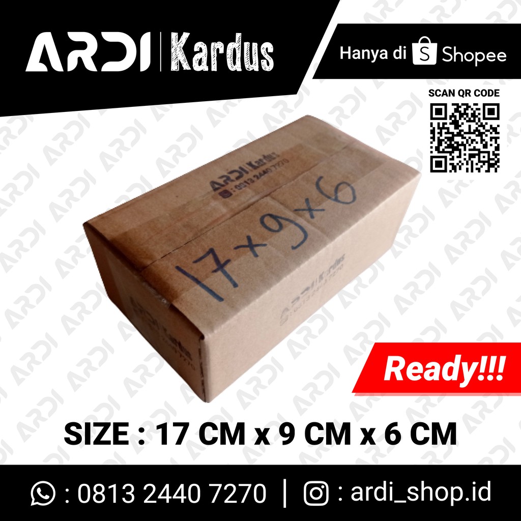

KARDUS SIZE 17 CM X 9 CM X 6 CM