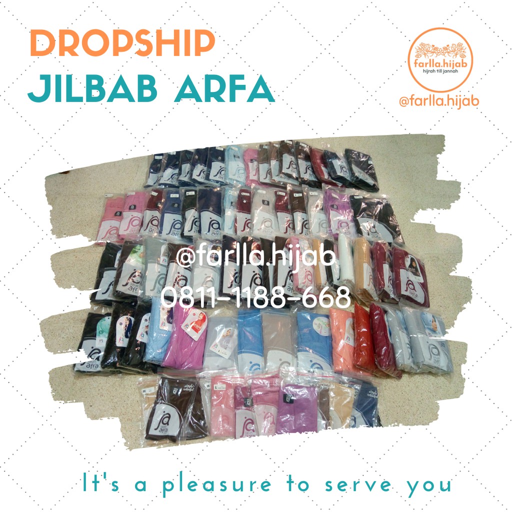Paket Dropship Pesanan Reseller Jilbab Arfa