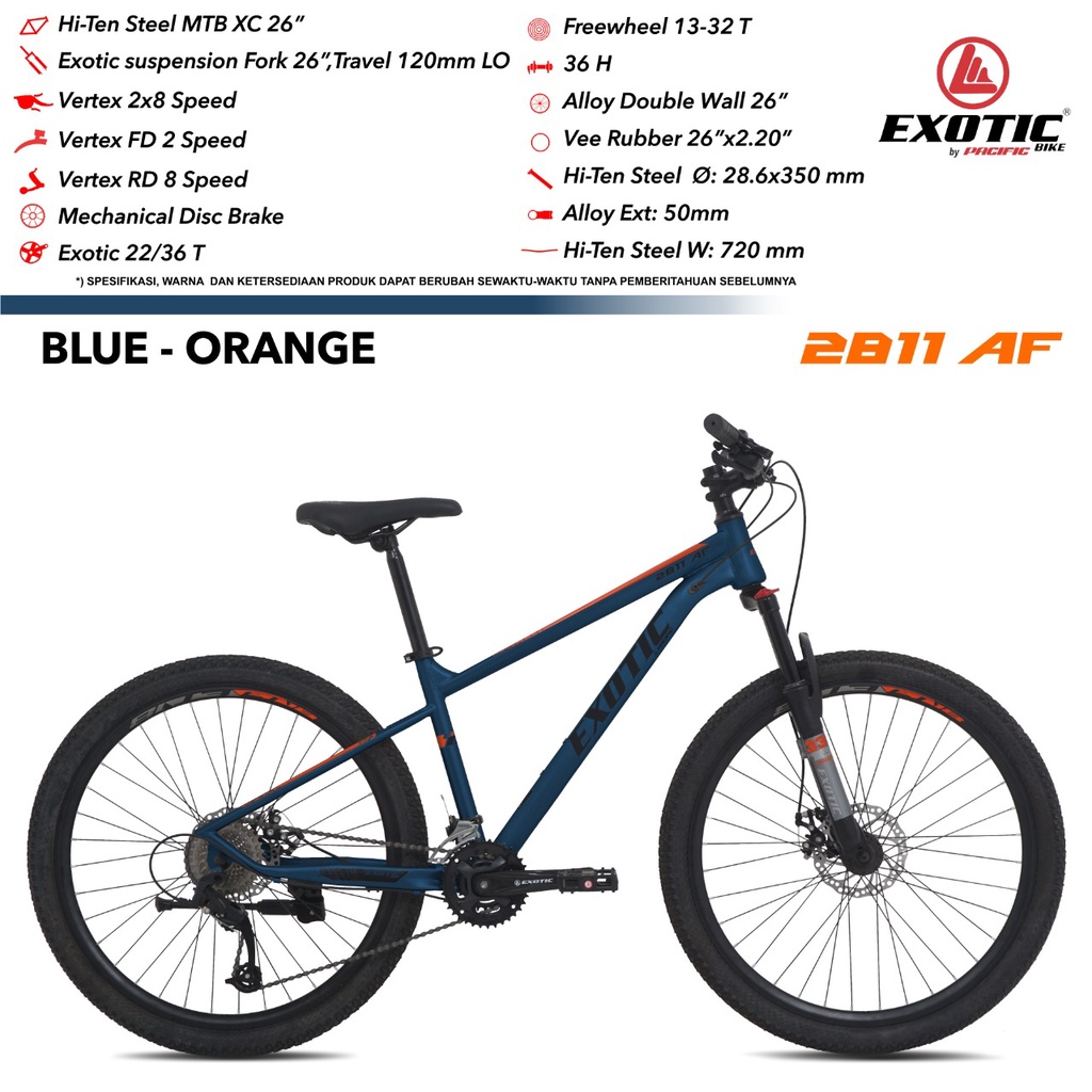 Mutiara Seped - Sepeda Gunung MTB 26 Inch Exotic ET-2811 AF