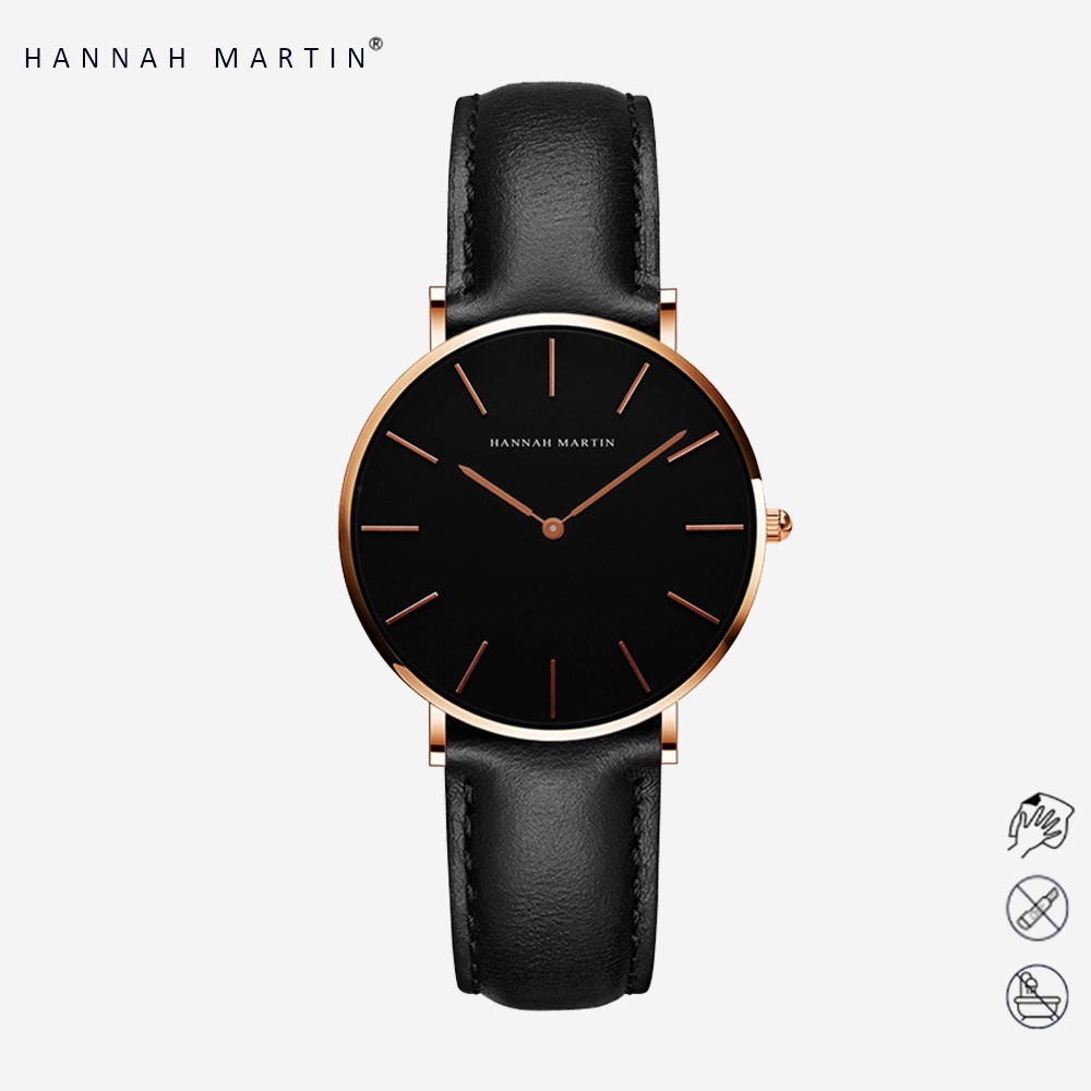 TERMURAH HANNAH MARTIN Jam Tangan Wanita Sangat tipis 100% Original Fashion Kecil Simple Jam Cewek