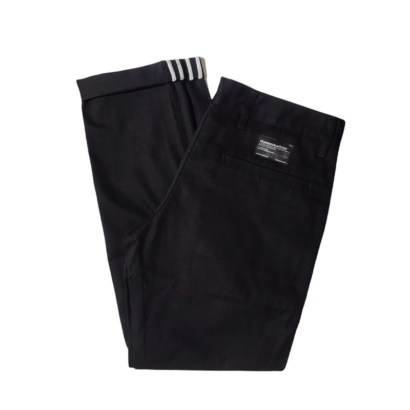 Transworld Celana panjang Chino Selvedge Legular fit Hitam &amp; Khaki