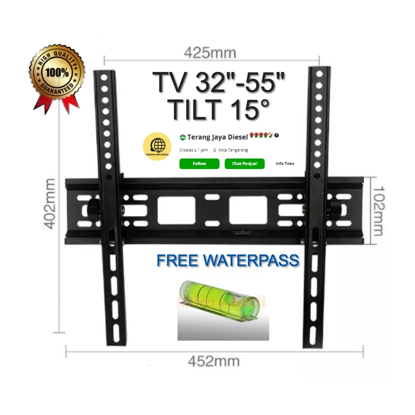 Bracket Braket Breket LED TV 32 inch - 55 inch Braket TV LED