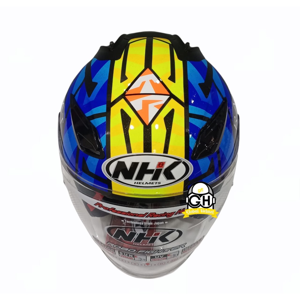 HELM NHK HALF FACE R1 GP EDITION TITO RABAT BLACK GLITERS