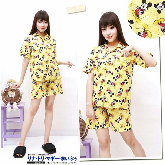 baju tidur - piyama wanita - baju tidur wanita - piyama wanita model terbaru - piyama motip micky